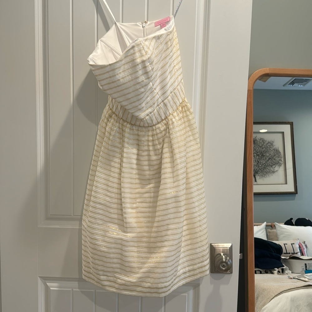 Lily Pulitzer size 0 white and gold